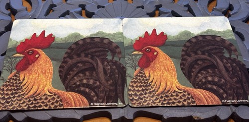 Set rooster trivets - of,