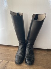 Regent Black Leather Riding Boots, Size 4, Made in England, Good Condition