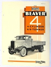 LEYLAND BEAVER 4 Cylinder 6/8 Tonner Commercial Sales Brochure 1935 #530