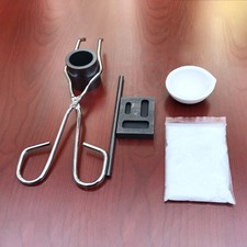 6pcs/set Torch Melting Tool Kit Gold Silver Crucible Tong Graphite Ingot Mold