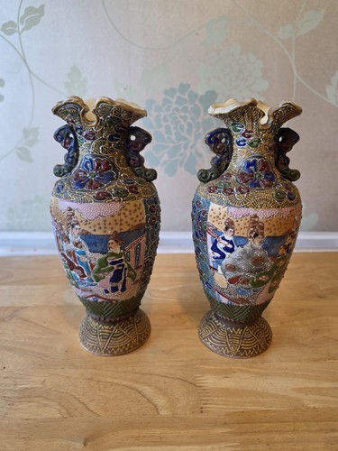 Antique pair japanese satsuma - antique,