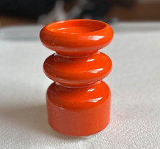 Vintage STEULER KERAMIK Glossy Orange Candle Holder attr. to Cari Zalloni