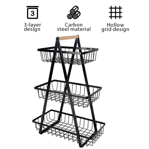 Tier metal storage basket - 3,