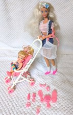 Vintage Strolling Fun Barbie and Shelly Doll Pram Buggy Accessories Stroller