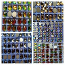 50 x Oval Cabochons. Various Sizes & Colours. Jewellery/Crafting. UK