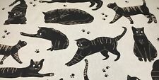Cats on white background fabric Fat Quarter 50 x50cm sewing, crafts