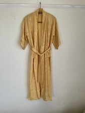 Vintage - Oriental - 100% Silk Dressing Gown/Robe w/ Belt - Size S/M ** Flaws 