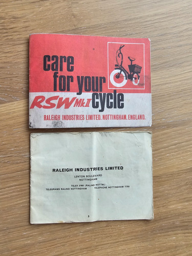 Raleigh rsw mkii manual - raleigh,
