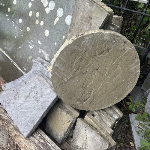 Paving circle square off - circle,