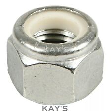 WHITWORTH NYLOC NUTS IMPERIAL LOCK NUT ZINC PLATED STEEL 1/4" 5/16" 3/8" 1/2"