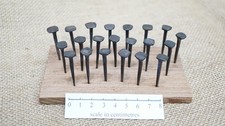 set of 10 hand forged 40mm long square section steel nails roman to medieval