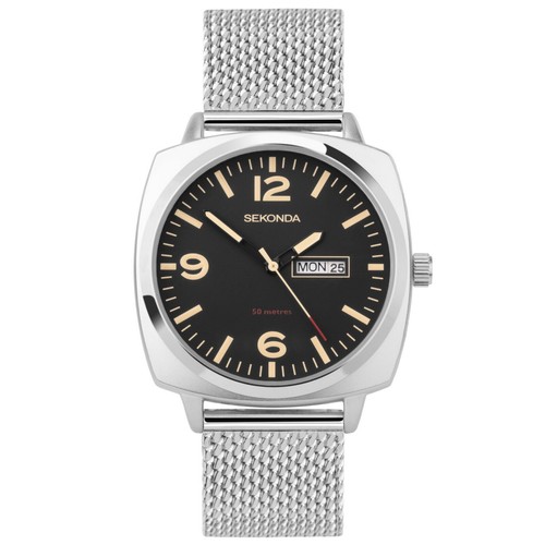 Sekonda airborne 40mm silver - airborne,