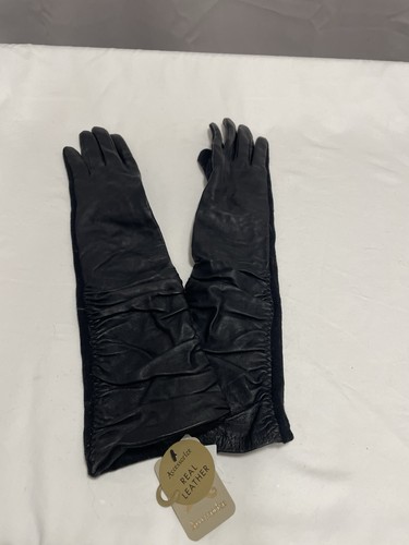 Black long genuine leather - genuine,