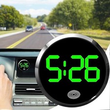 LED Car Clock Luminous Automobiles Internal Stick-On Mini Digital Clocks Auto