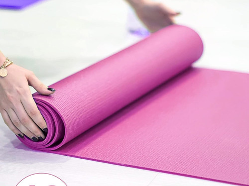 Rose red yoga mat - red, 68