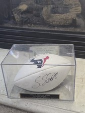 Steve Slayton Houston Texans #20 Signed Football W/ COA
