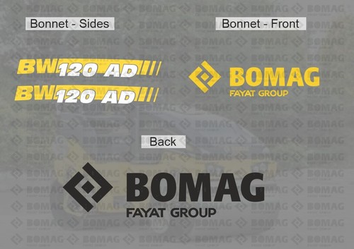 Bomag bw120ad sticker decal - bomag,