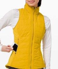Lululemon Another Mile Vest.  Size 4. Yellow. EUC!