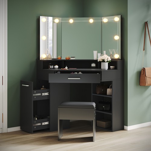 Corner led dressing table - corner,