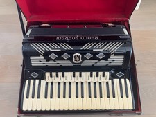 fisarmonica Paolo Soprani 120 bassi funzionante con custodia akkordeon anni 50