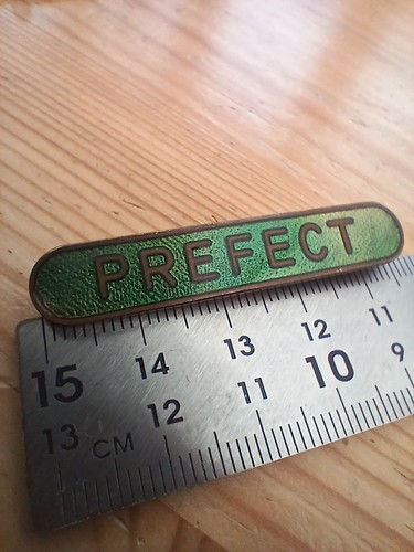 Vintage school prefect enamel - vintage,
