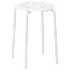 IKEA MARIUS Stool Multi Purpose Kitchen Breakfast Bathroom Use Strong White