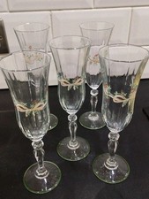 Eternal Beau Champagne Glasses Set of 5 Vintage Champagne Flutes