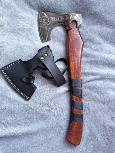 Handmade engraved axe carbon - engraved,