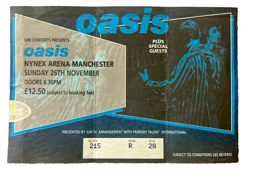 Oasis original gig ticket - gig,