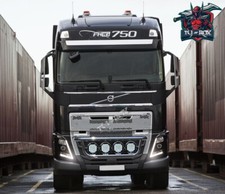 For VOLVO FH16 CHROME BULL BAR GRILL BAR SPOTLIGHT BAR LIGHT BAR NUDGE 2013-2019