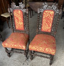 Pair Of Jacobean Style Oak