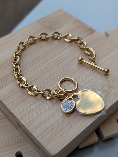 Women two heart studded - two, cz
