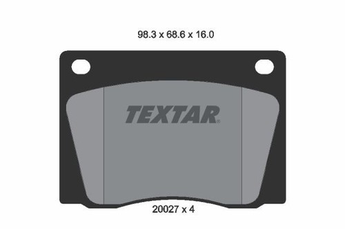 Textar 2002701 front - textar, pad