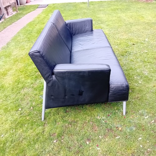 Leather three seater - leather,