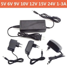 DC 5V 6V 9V 10V 12V 15V 24V 1A 2A 3A Power Supply Adapter 100V-240V AC Charger