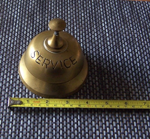 Vintage brass hotel reception - vintage,