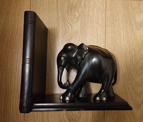Vintage hand carved ebony wood - hand-carved,