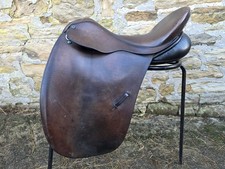17.5 Inch Black Country Show Saddle 10DD On A Hoop Tree Saddle