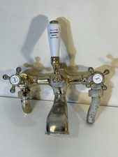 VINTAGE BARBER WILSON GOLD BATH FILLER MIXER TAPS