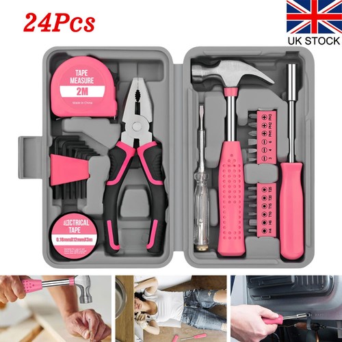 24pc pink tool - kit, for