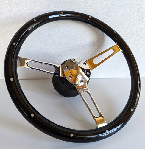 Steering wheel wood black fits - wheel,