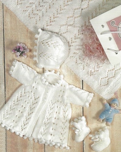 Baby shawl jacket bonnet and - baby,