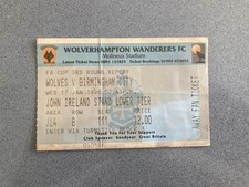 Wolverhampton Wanderers v Birmingham City 1995-96 Match Ticket