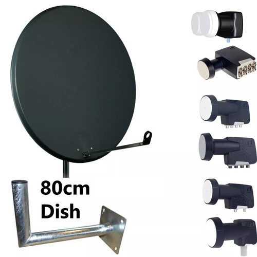 High gain 80cm satellite dish - high,