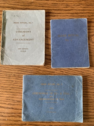 Masonic vintage ritual books - masonic,