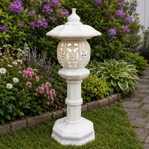 Large garden lantern - large, statue