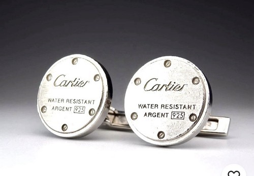 Cartier cufflinks sterling - cartier,