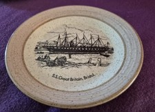 Purbeck Pottery Bournemouth  S.S Great Britain Commemorative Plate stoneware