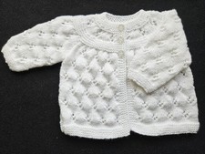 Hand knitted matinee coat