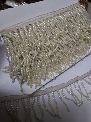 Yard ivory chiffon trim - 1, with